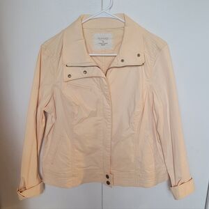 Sonoma Women's Light Peach Tan Utility Jacket Size Large